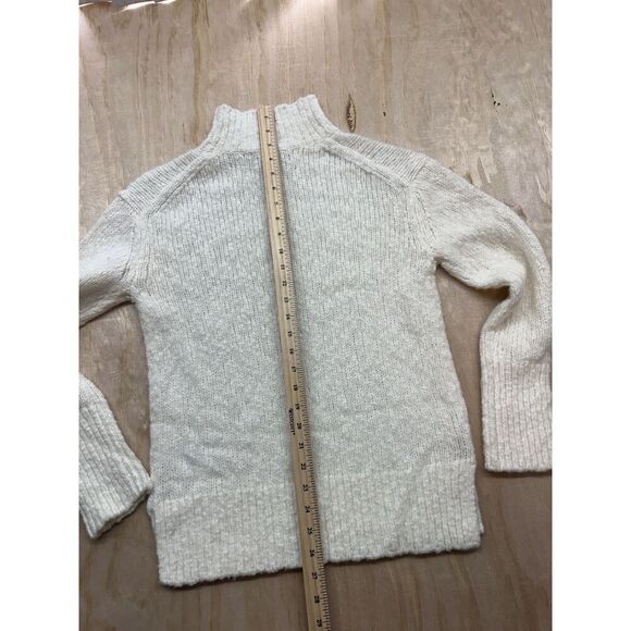 Vince NWT Turtleneck Wool Blend Sweater Beige Size XXS Chunky Knit Side Slits - Picture 5 of 6